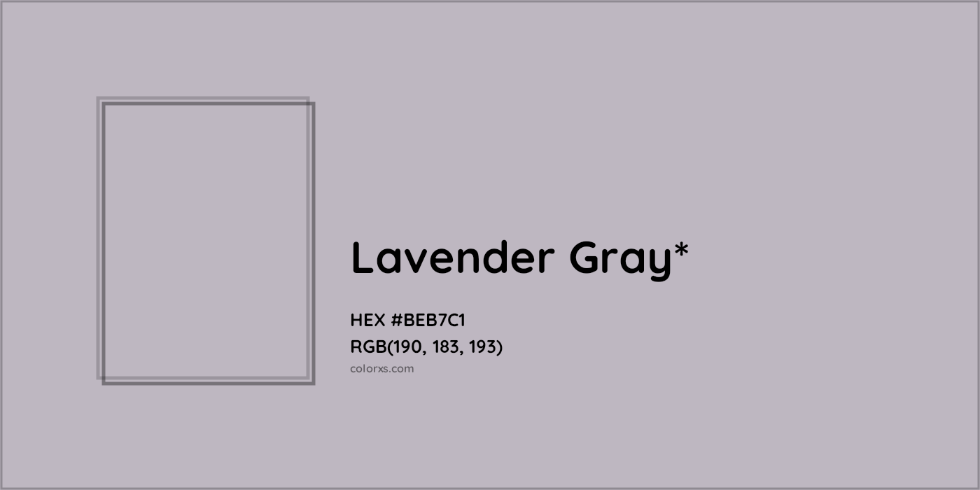 HEX #BEB7C1 Color Name, Color Code, Palettes, Similar Paints, Images