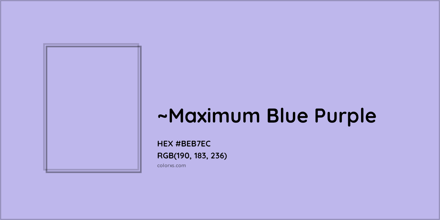 HEX #BEB7EC Color Name, Color Code, Palettes, Similar Paints, Images