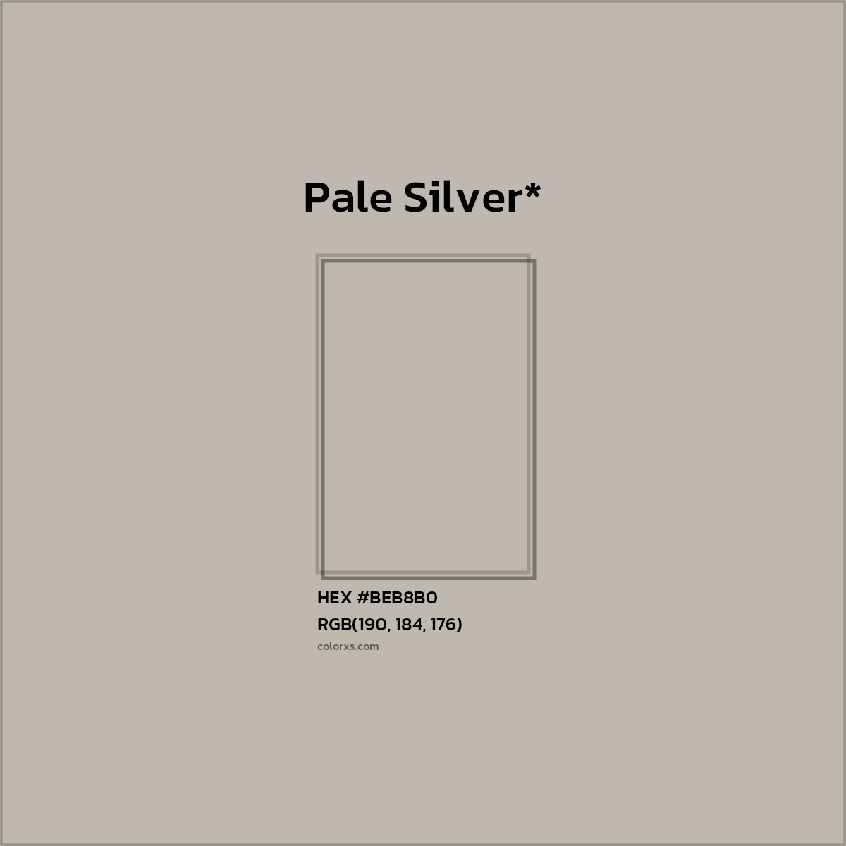 HEX #BEB8B0 Color Name, Color Code, Palettes, Similar Paints, Images