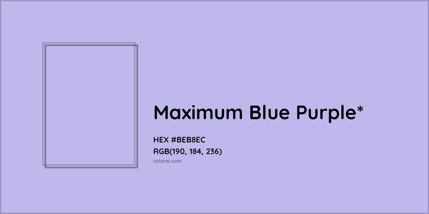 HEX #BEB8EC Color Name, Color Code, Palettes, Similar Paints, Images