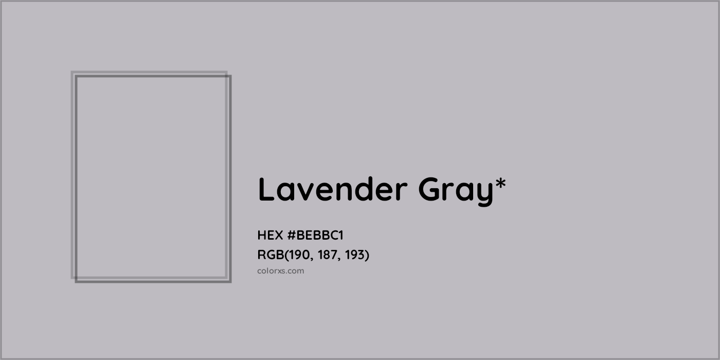 HEX #BEBBC1 Color Name, Color Code, Palettes, Similar Paints, Images