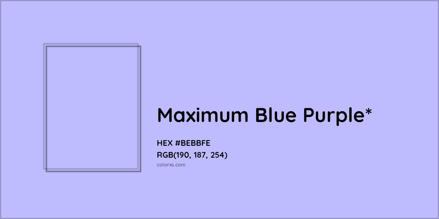 HEX #BEBBFE Color Name, Color Code, Palettes, Similar Paints, Images