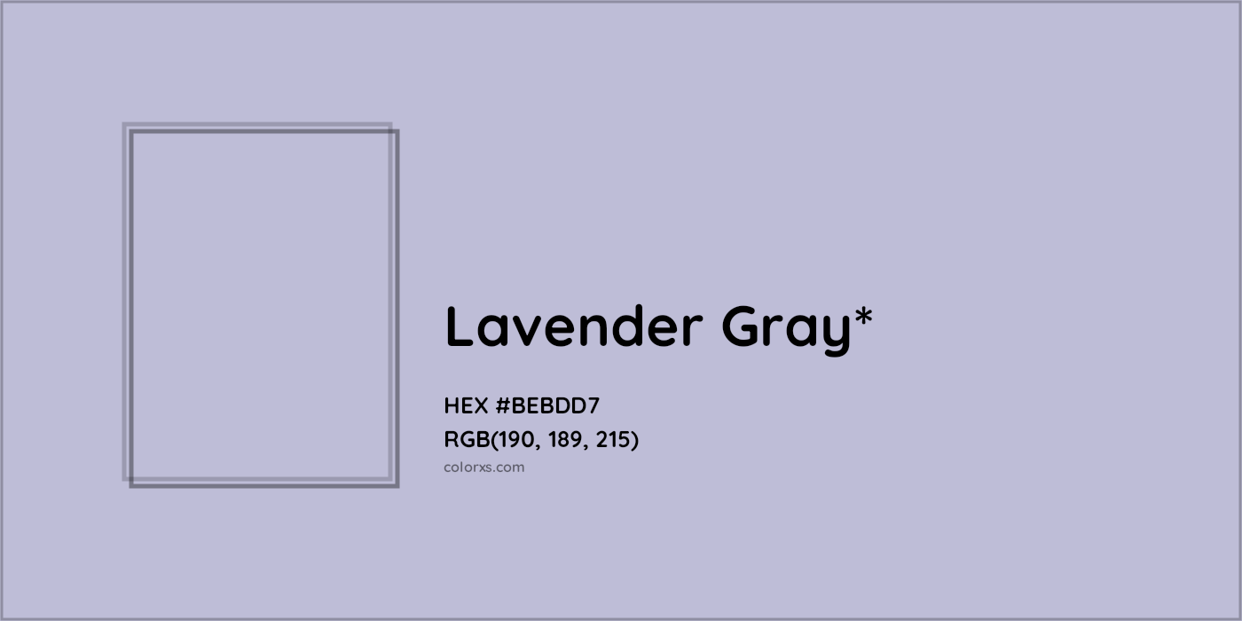 HEX #BEBDD7 Color Name, Color Code, Palettes, Similar Paints, Images