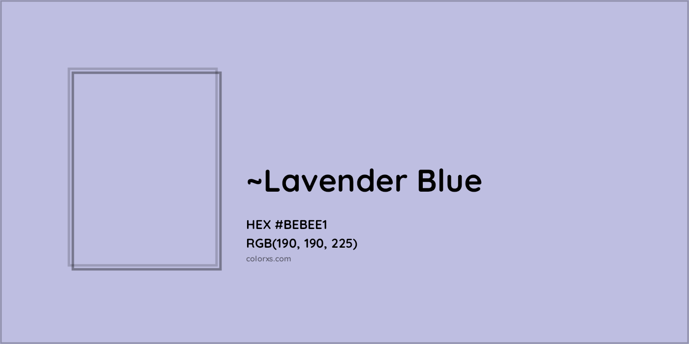 HEX #BEBEE1 Color Name, Color Code, Palettes, Similar Paints, Images