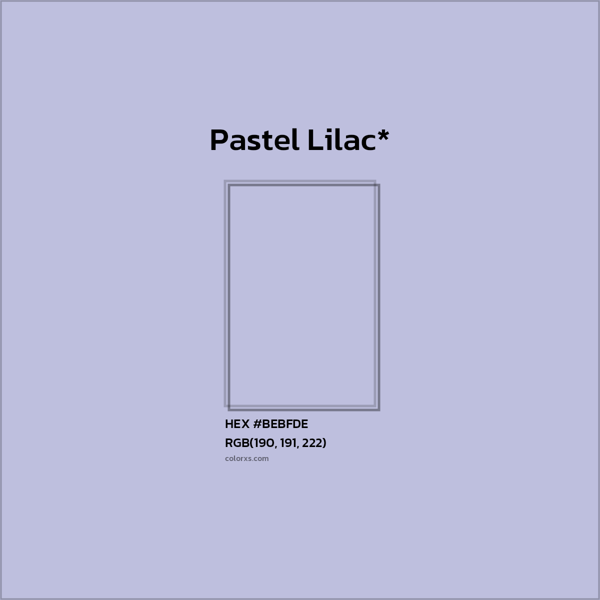 HEX #BEBFDE Color Name, Color Code, Palettes, Similar Paints, Images