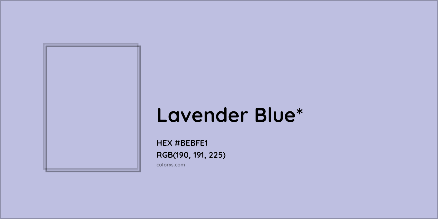 HEX #BEBFE1 Color Name, Color Code, Palettes, Similar Paints, Images