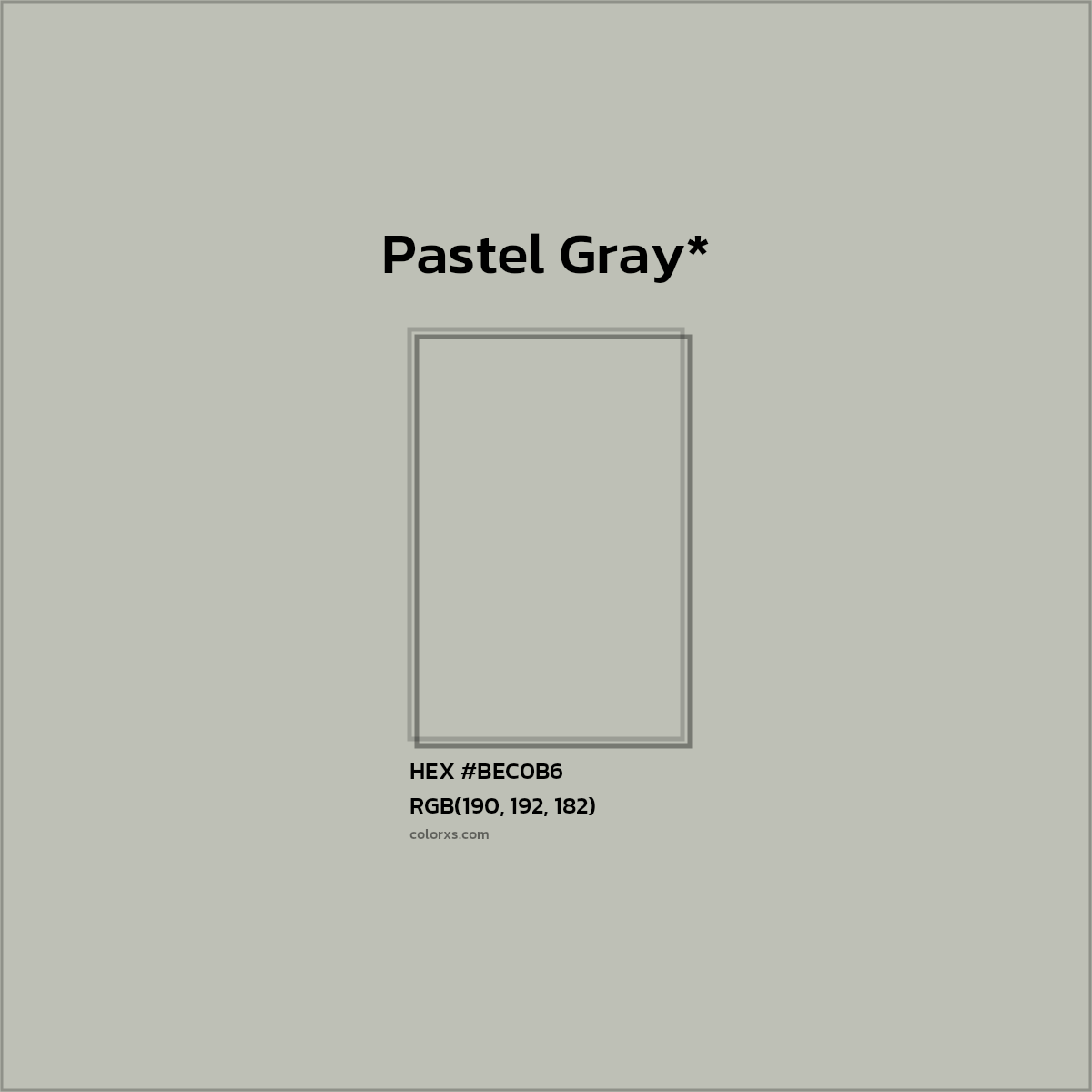 HEX #BEC0B6 Color Name, Color Code, Palettes, Similar Paints, Images