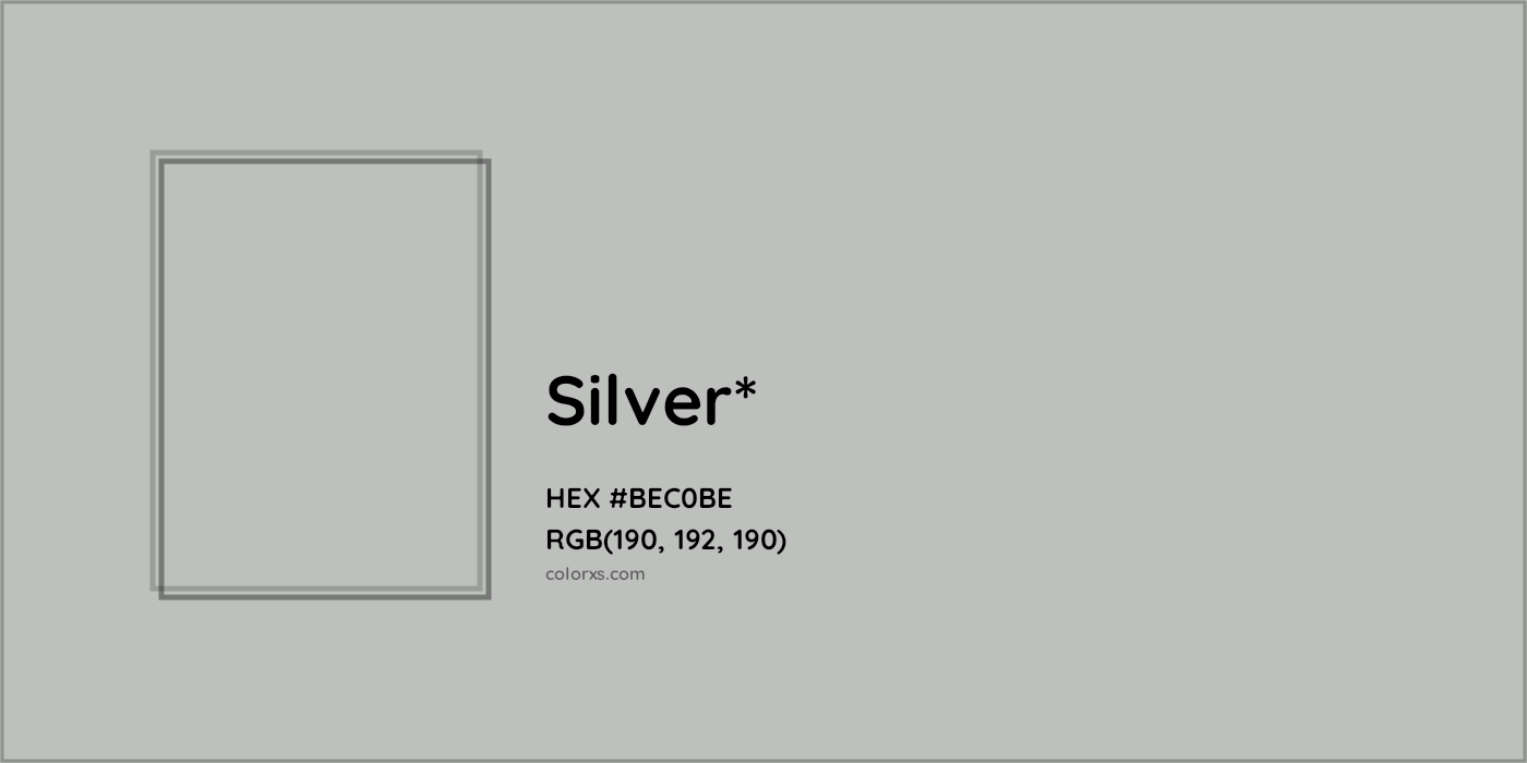 HEX #BEC0BE Color Name, Color Code, Palettes, Similar Paints, Images