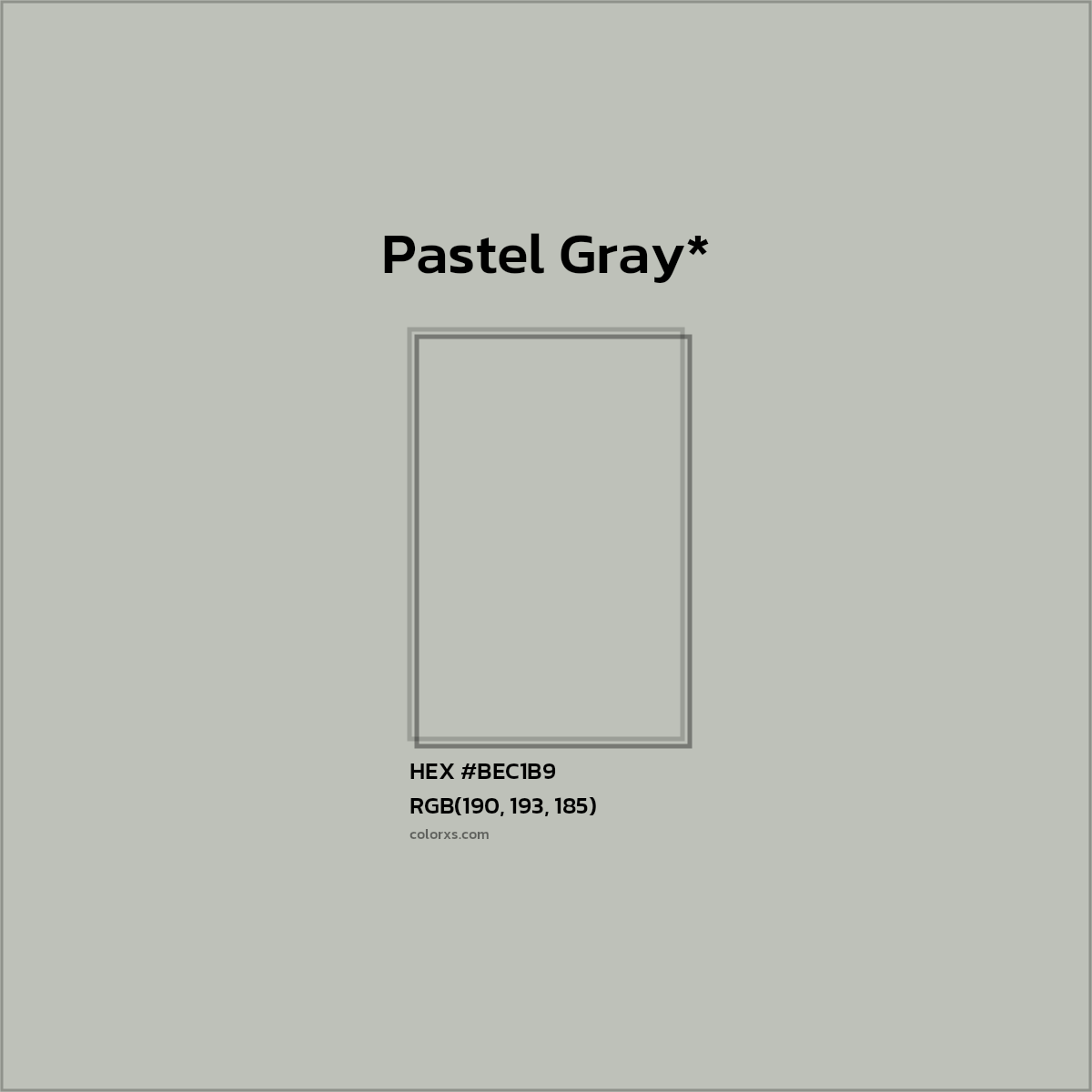 HEX #BEC1B9 Color Name, Color Code, Palettes, Similar Paints, Images