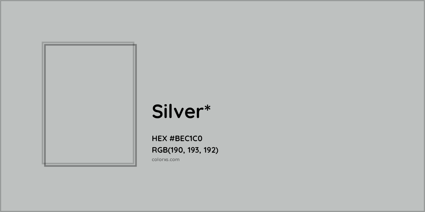 HEX #BEC1C0 Color Name, Color Code, Palettes, Similar Paints, Images