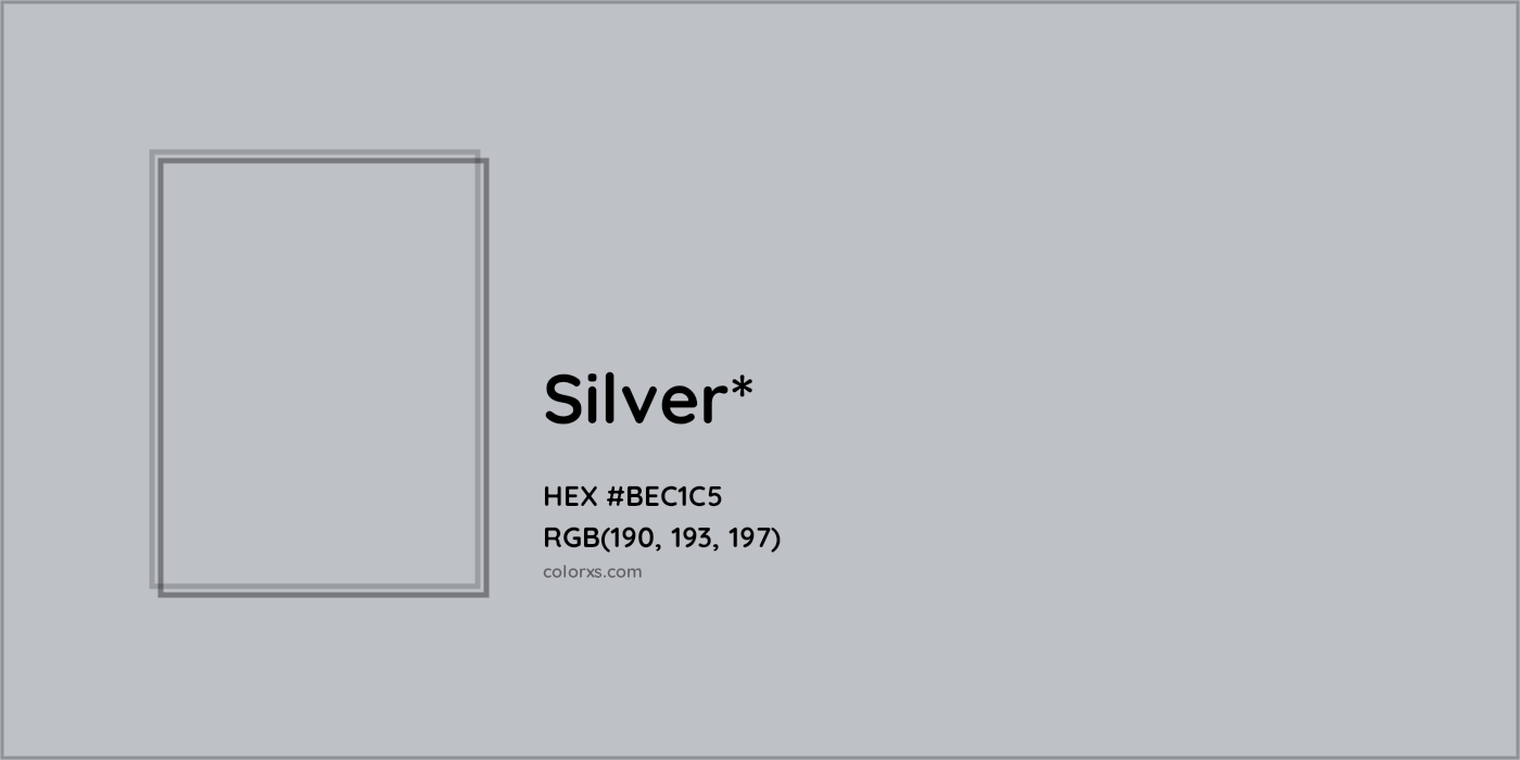 HEX #BEC1C5 Color Name, Color Code, Palettes, Similar Paints, Images