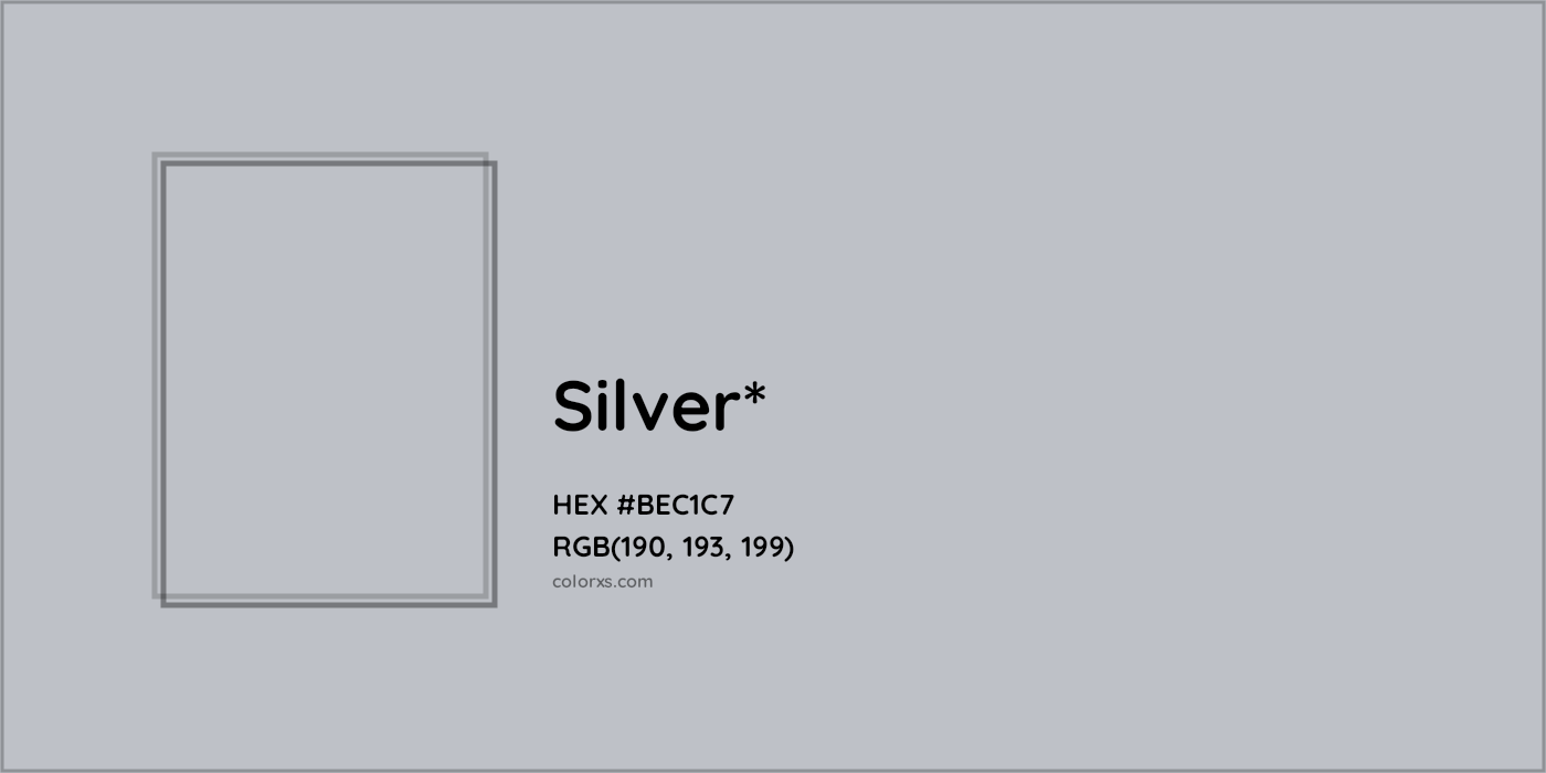 HEX #BEC1C7 Color Name, Color Code, Palettes, Similar Paints, Images
