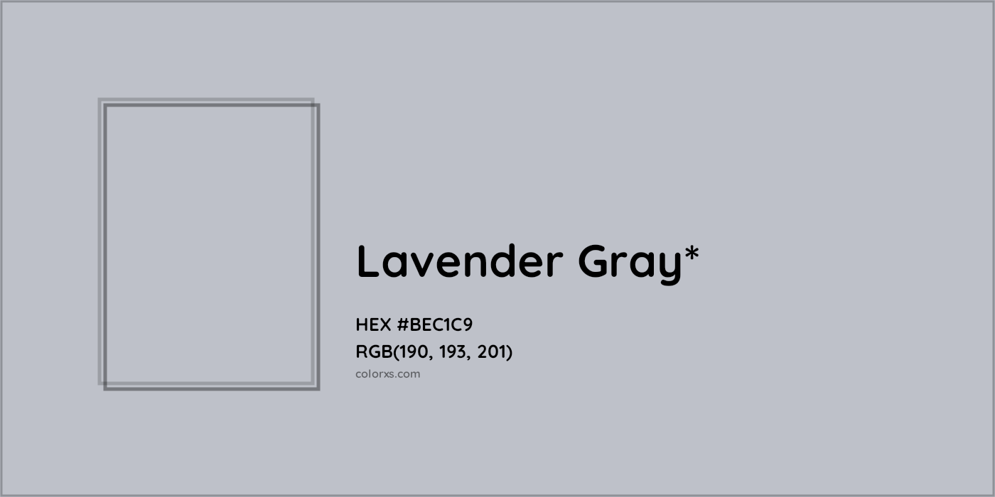 HEX #BEC1C9 Color Name, Color Code, Palettes, Similar Paints, Images