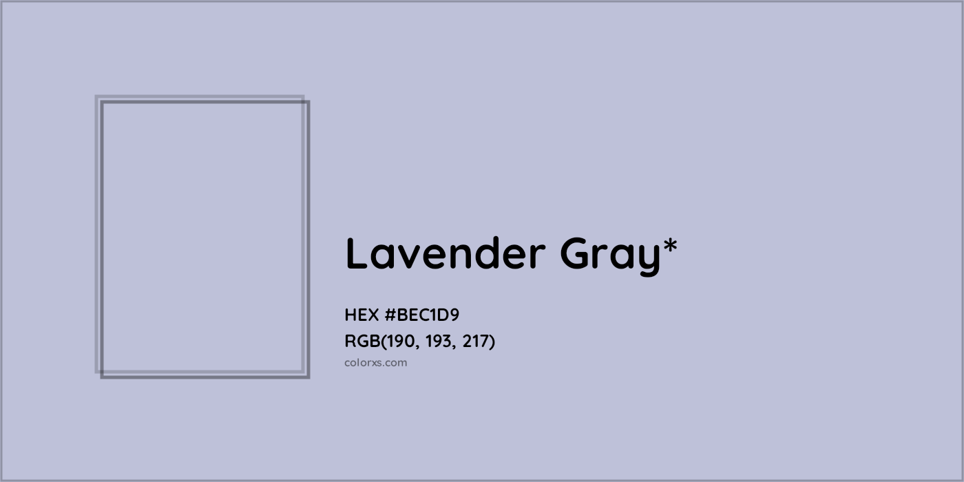 HEX #BEC1D9 Color Name, Color Code, Palettes, Similar Paints, Images