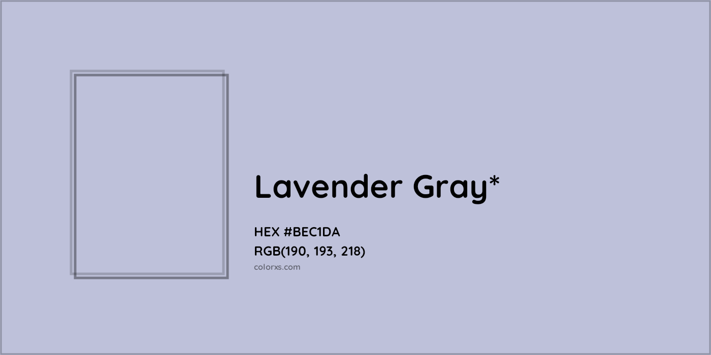 HEX #BEC1DA Color Name, Color Code, Palettes, Similar Paints, Images