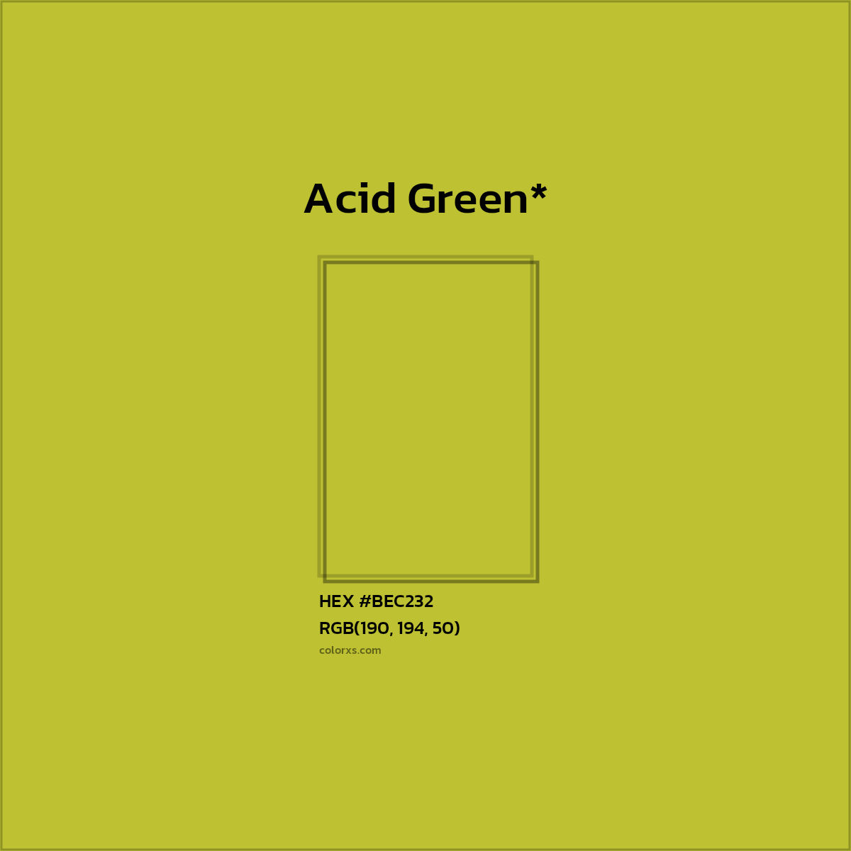 HEX #BEC232 Color Name, Color Code, Palettes, Similar Paints, Images