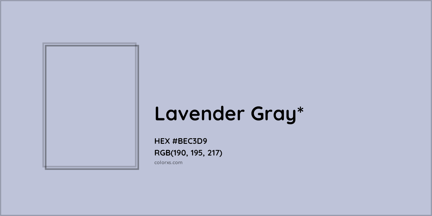 HEX #BEC3D9 Color Name, Color Code, Palettes, Similar Paints, Images