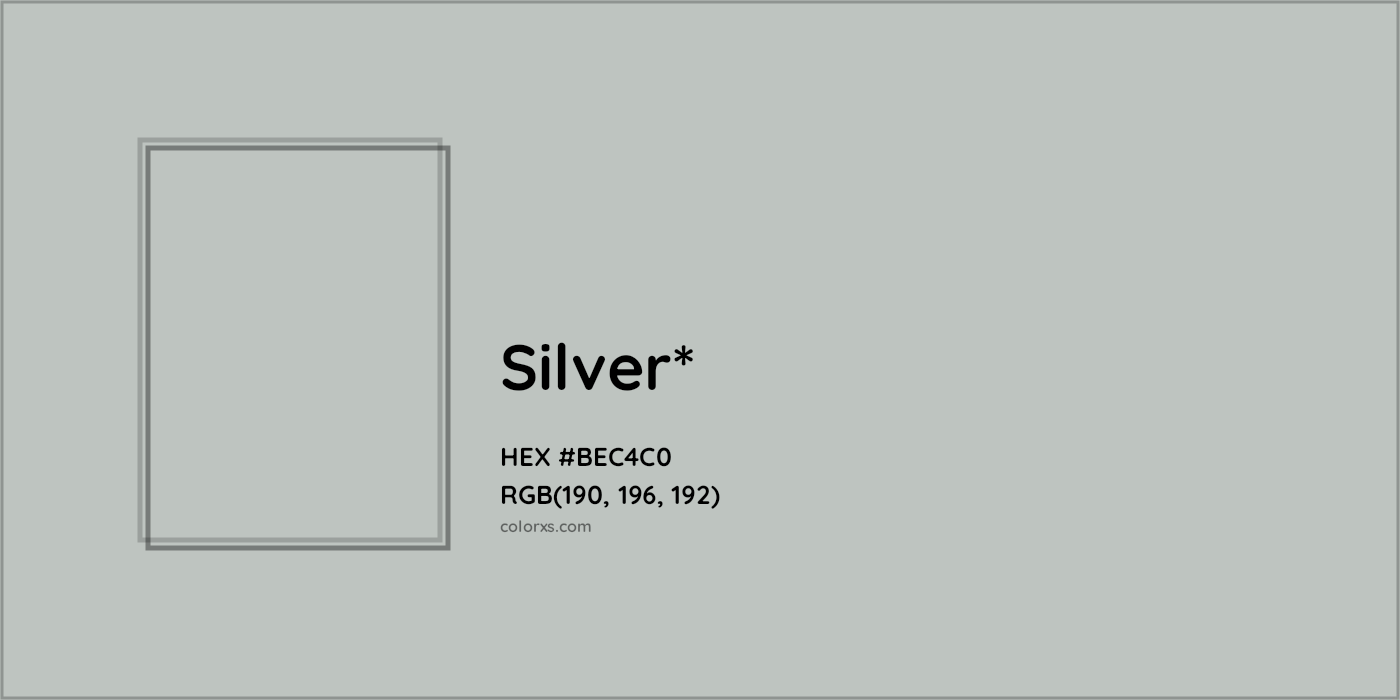 HEX #BEC4C0 Color Name, Color Code, Palettes, Similar Paints, Images