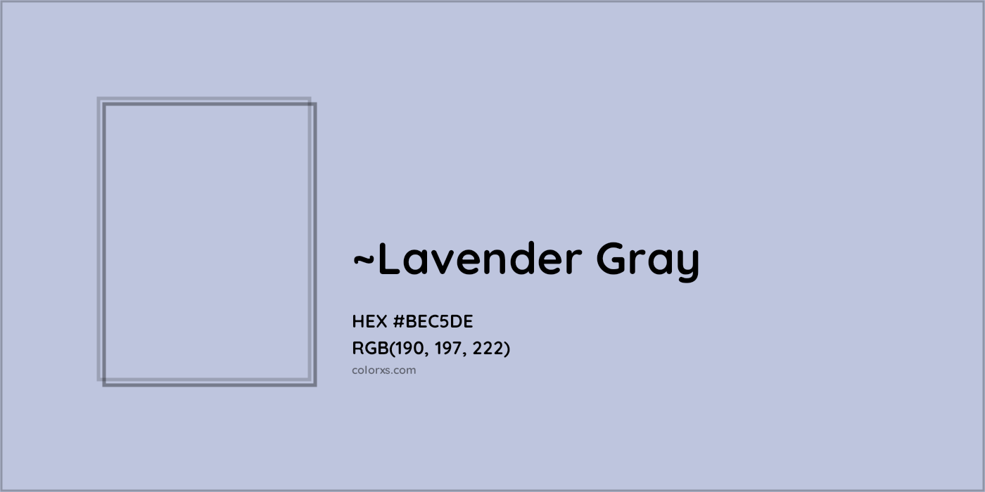 HEX #BEC5DE Color Name, Color Code, Palettes, Similar Paints, Images