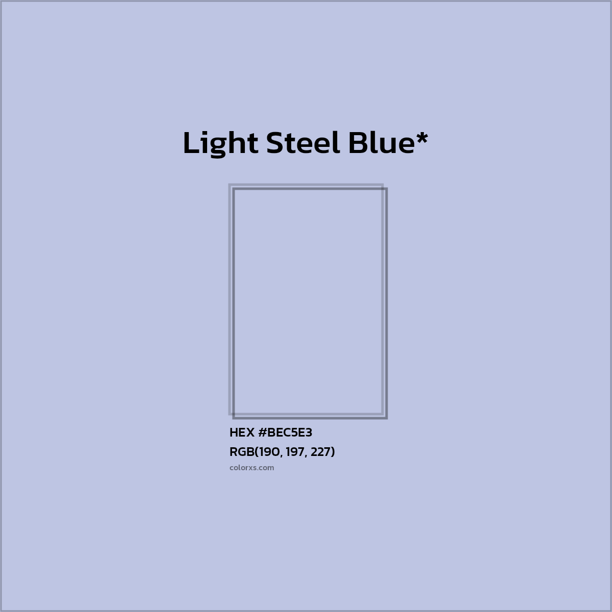 HEX #BEC5E3 Color Name, Color Code, Palettes, Similar Paints, Images