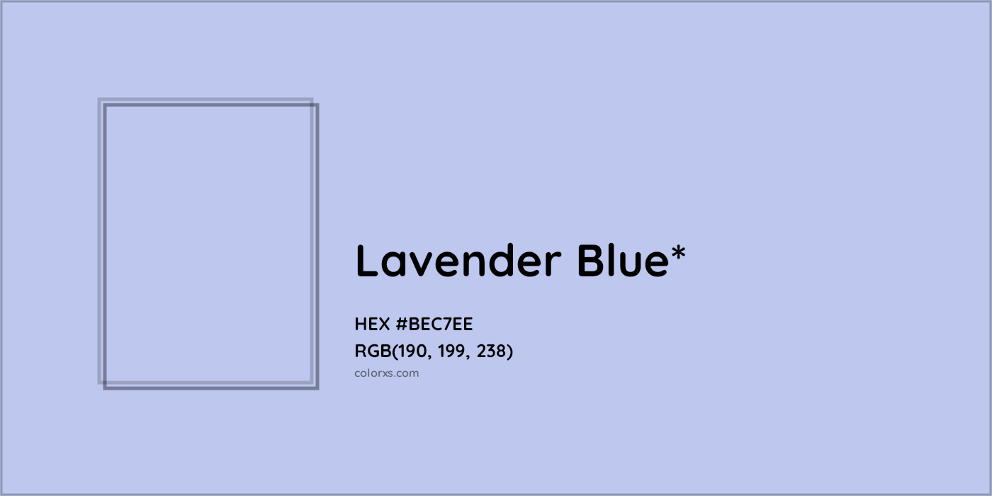 HEX #BEC7EE Color Name, Color Code, Palettes, Similar Paints, Images