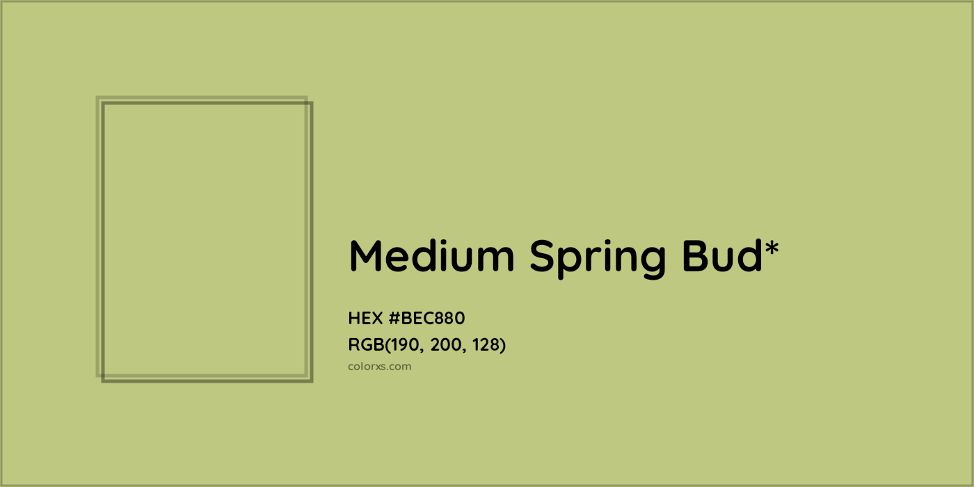 HEX #BEC880 Color Name, Color Code, Palettes, Similar Paints, Images