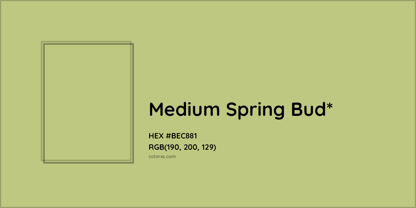 HEX #BEC881 Color Name, Color Code, Palettes, Similar Paints, Images