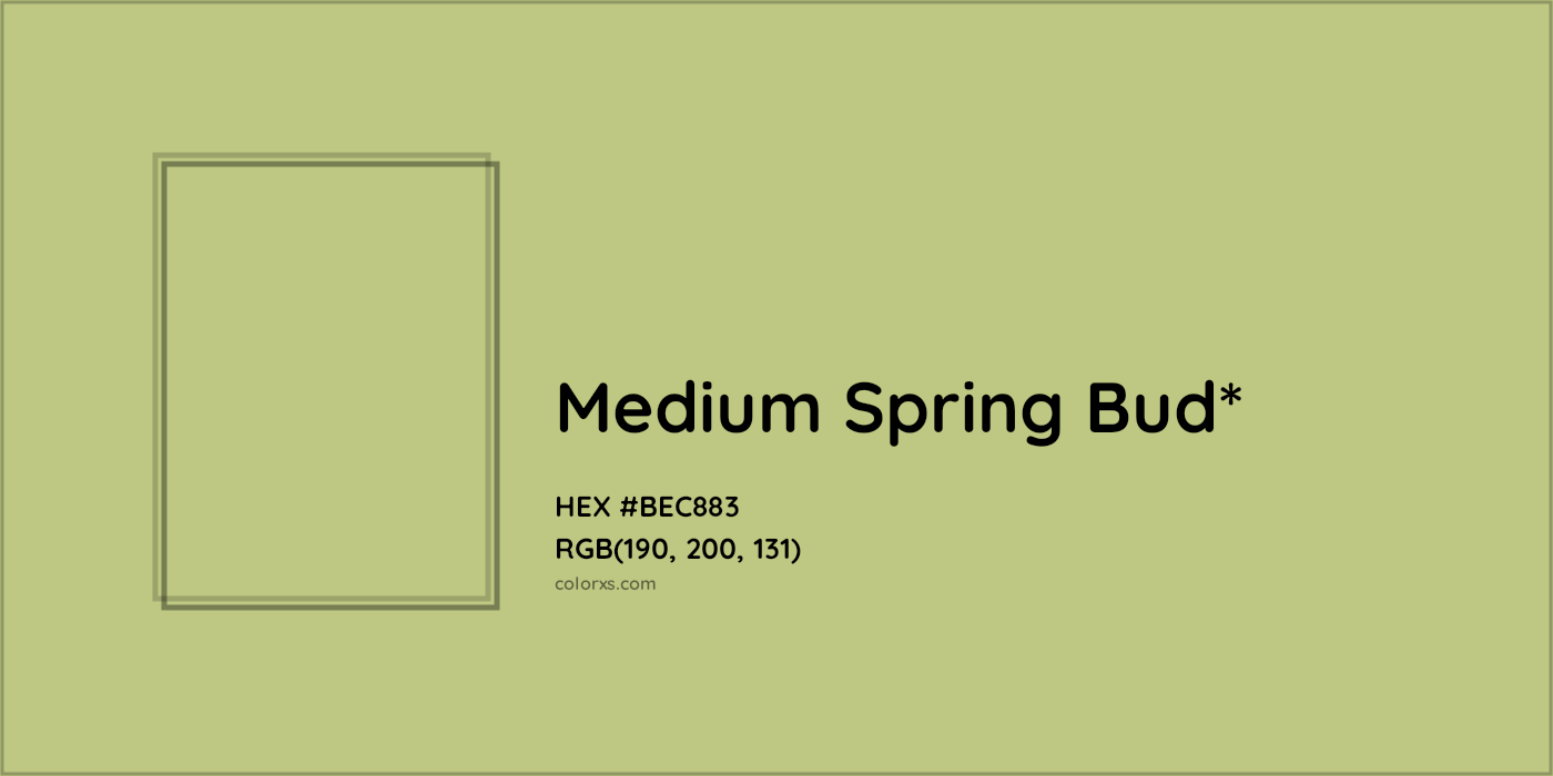 HEX #BEC883 Color Name, Color Code, Palettes, Similar Paints, Images