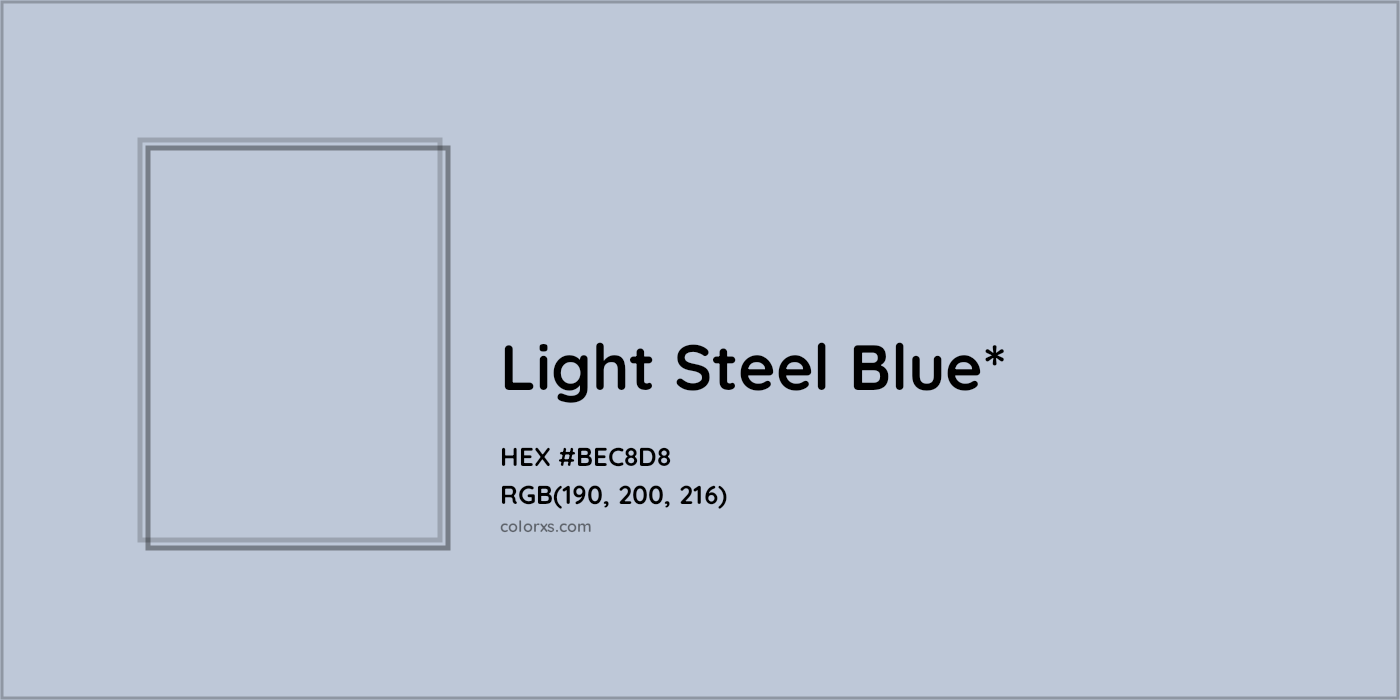 HEX #BEC8D8 Color Name, Color Code, Palettes, Similar Paints, Images
