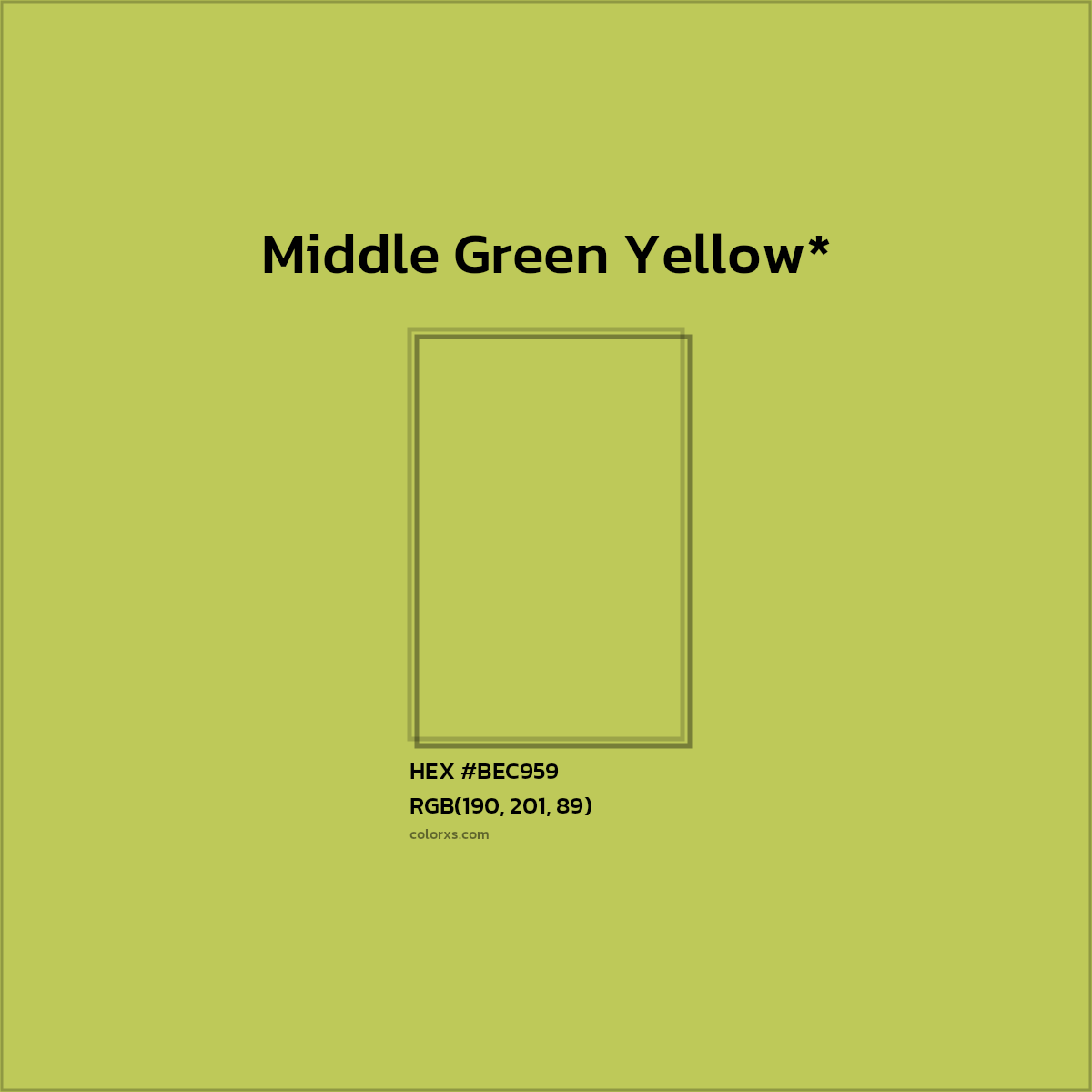 HEX #BEC959 Color Name, Color Code, Palettes, Similar Paints, Images