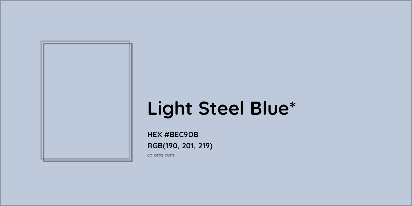 HEX #BEC9DB Color Name, Color Code, Palettes, Similar Paints, Images
