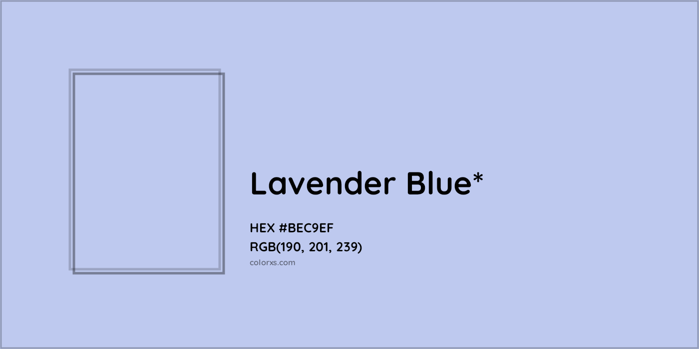 HEX #BEC9EF Color Name, Color Code, Palettes, Similar Paints, Images