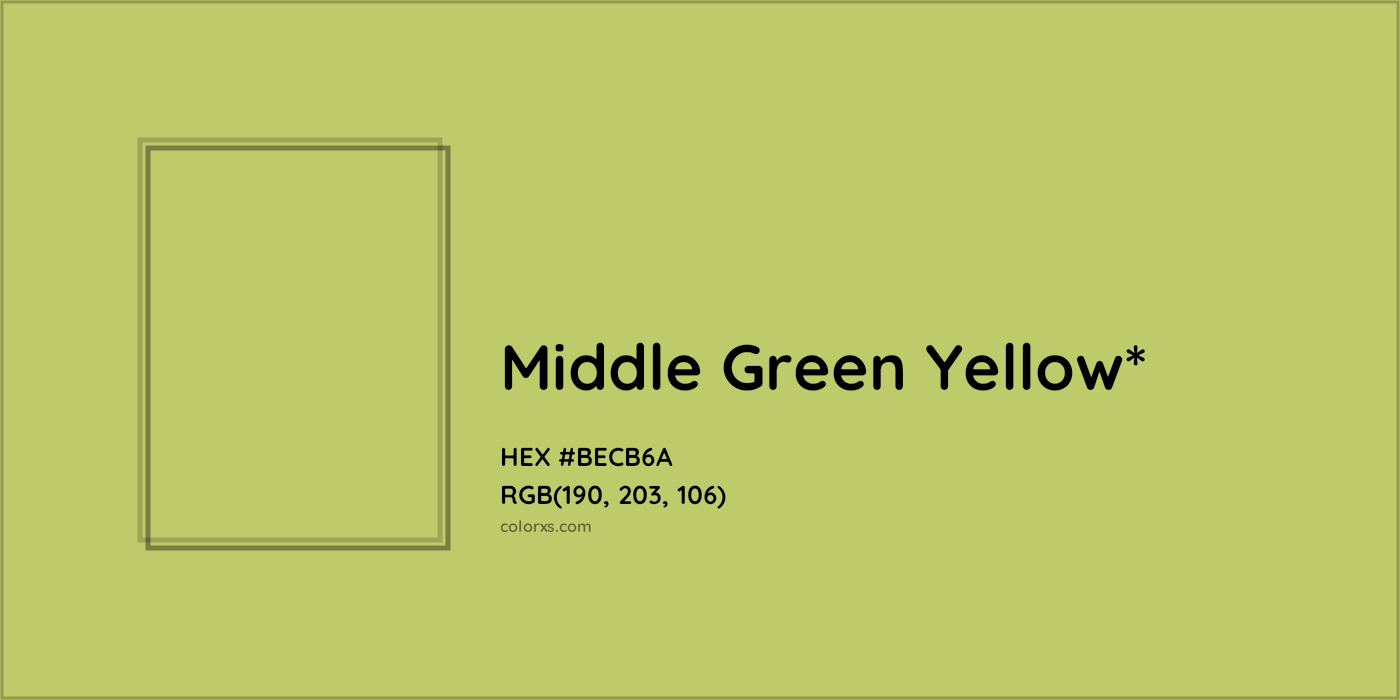 HEX #BECB6A Color Name, Color Code, Palettes, Similar Paints, Images