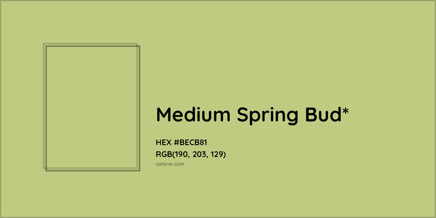 HEX #BECB81 Color Name, Color Code, Palettes, Similar Paints, Images