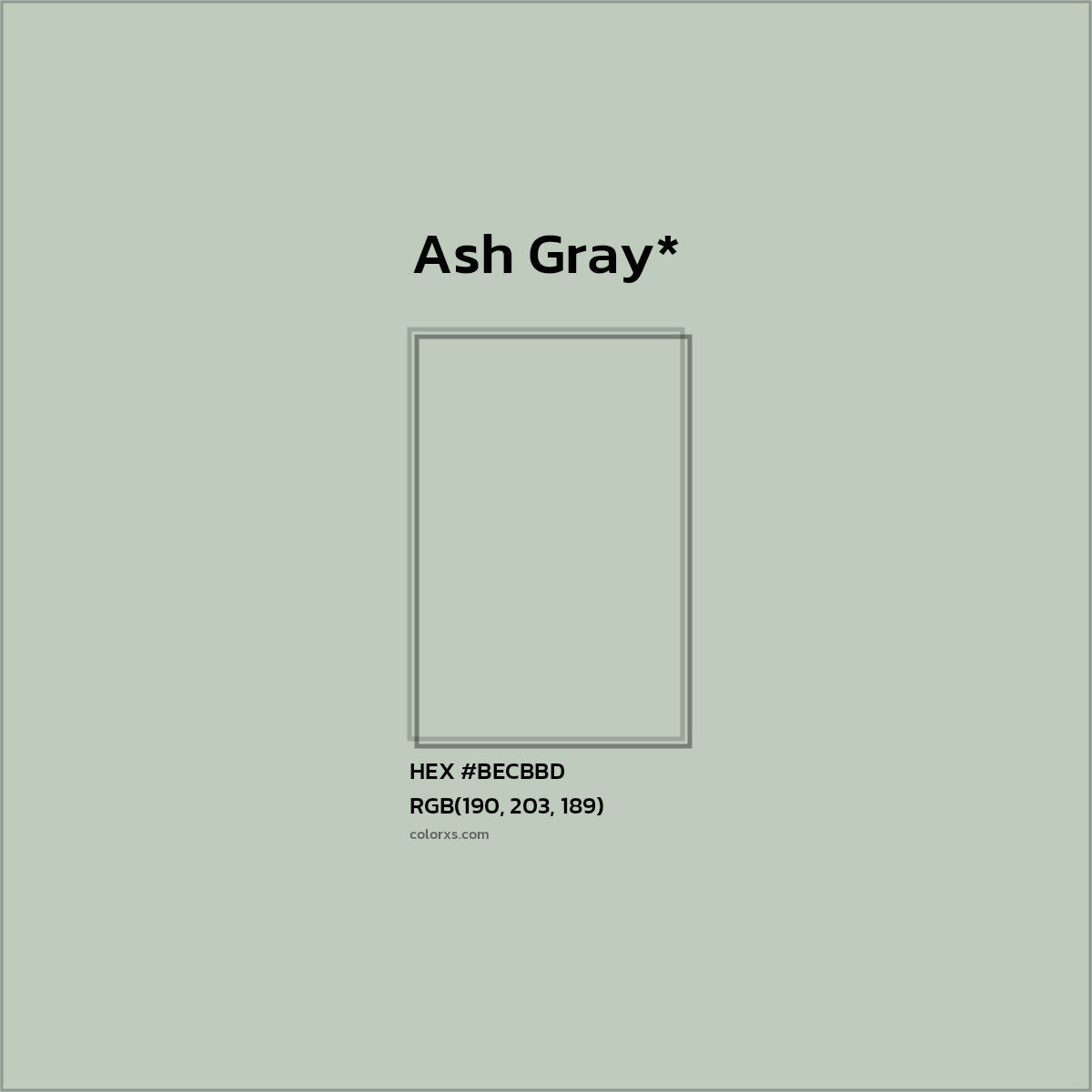 HEX #BECBBD Color Name, Color Code, Palettes, Similar Paints, Images