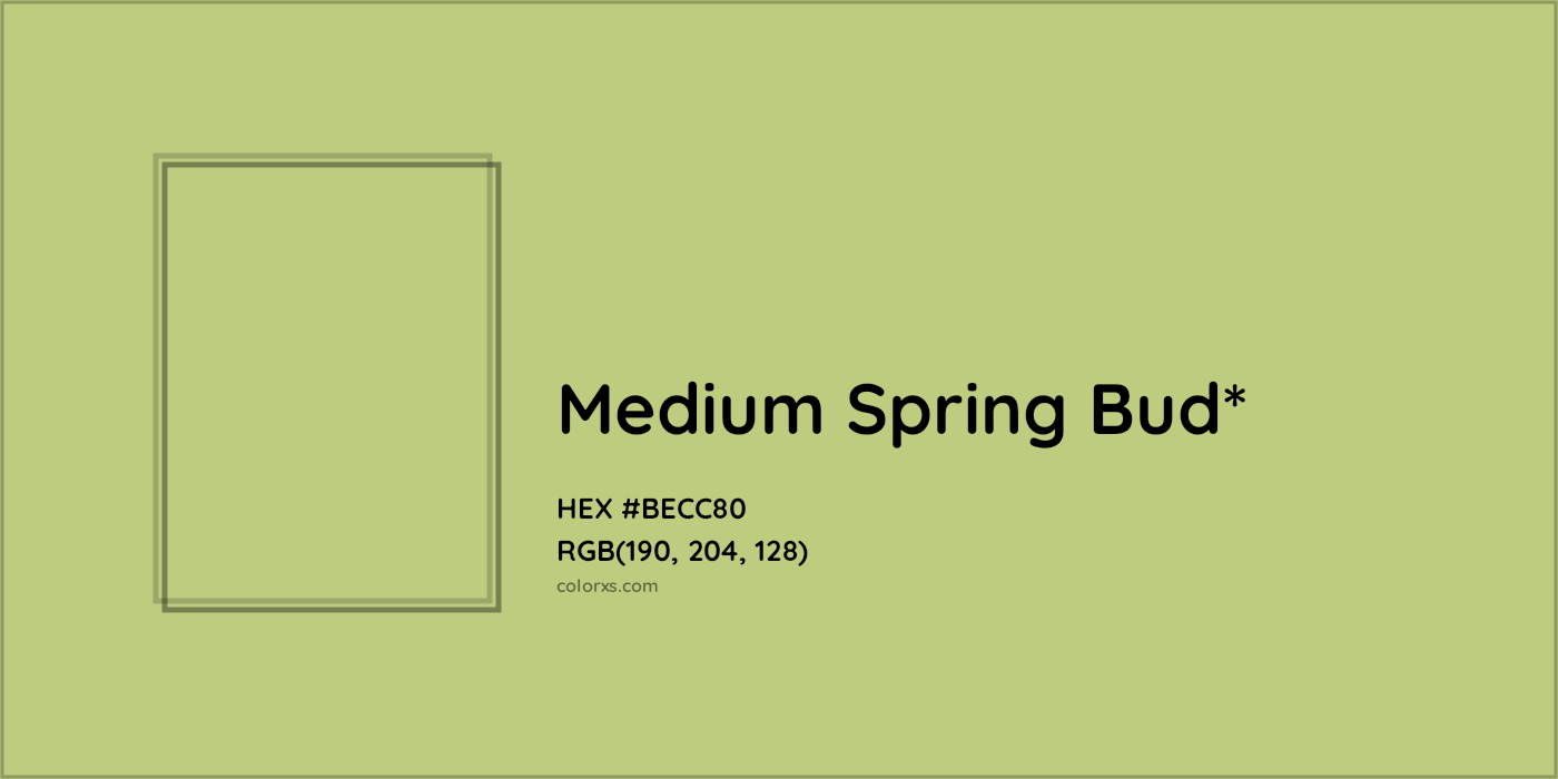 HEX #BECC80 Color Name, Color Code, Palettes, Similar Paints, Images