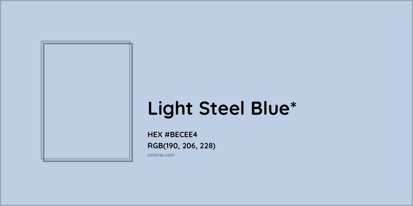 HEX #BECEE4 Color Name, Color Code, Palettes, Similar Paints, Images
