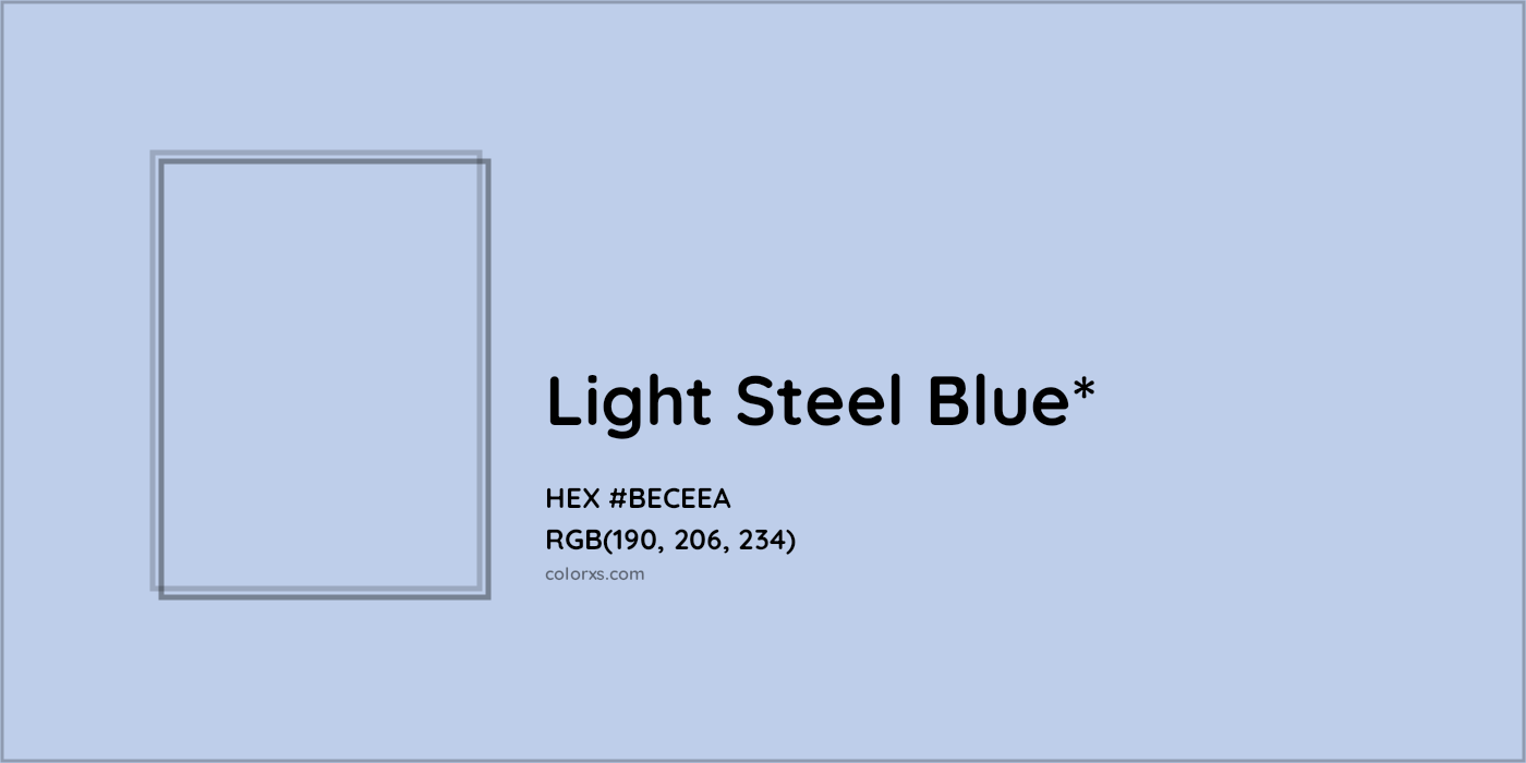 HEX #BECEEA Color Name, Color Code, Palettes, Similar Paints, Images