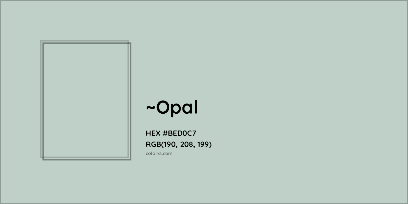 HEX #BED0C7 Color Name, Color Code, Palettes, Similar Paints, Images