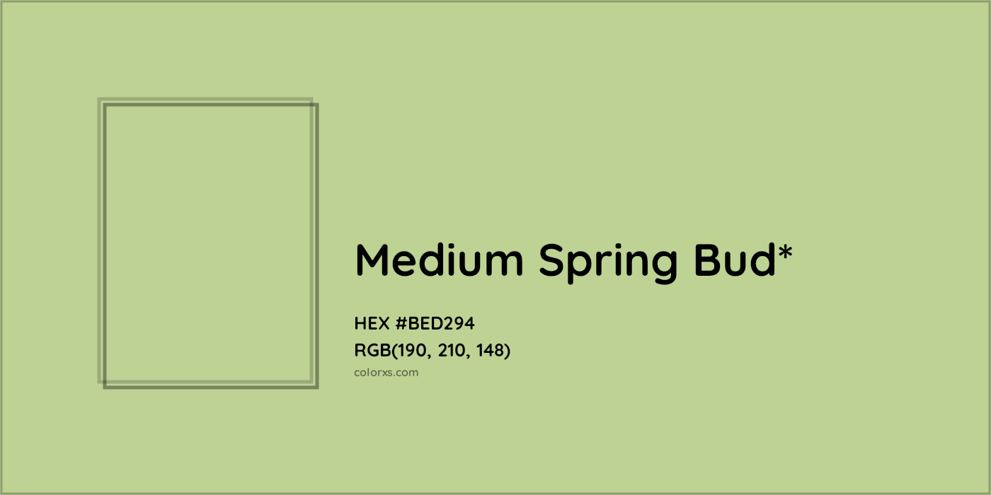 HEX #BED294 Color Name, Color Code, Palettes, Similar Paints, Images