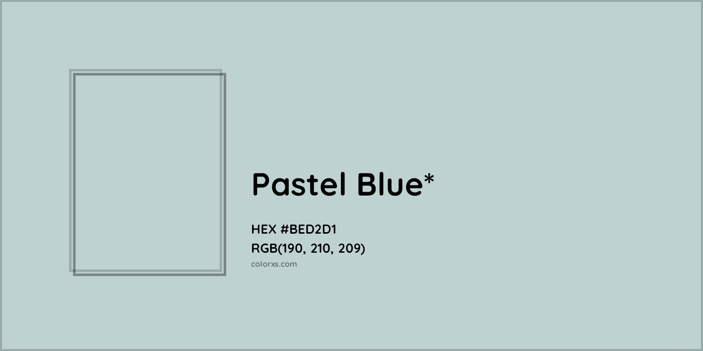 HEX #BED2D1 Color Name, Color Code, Palettes, Similar Paints, Images