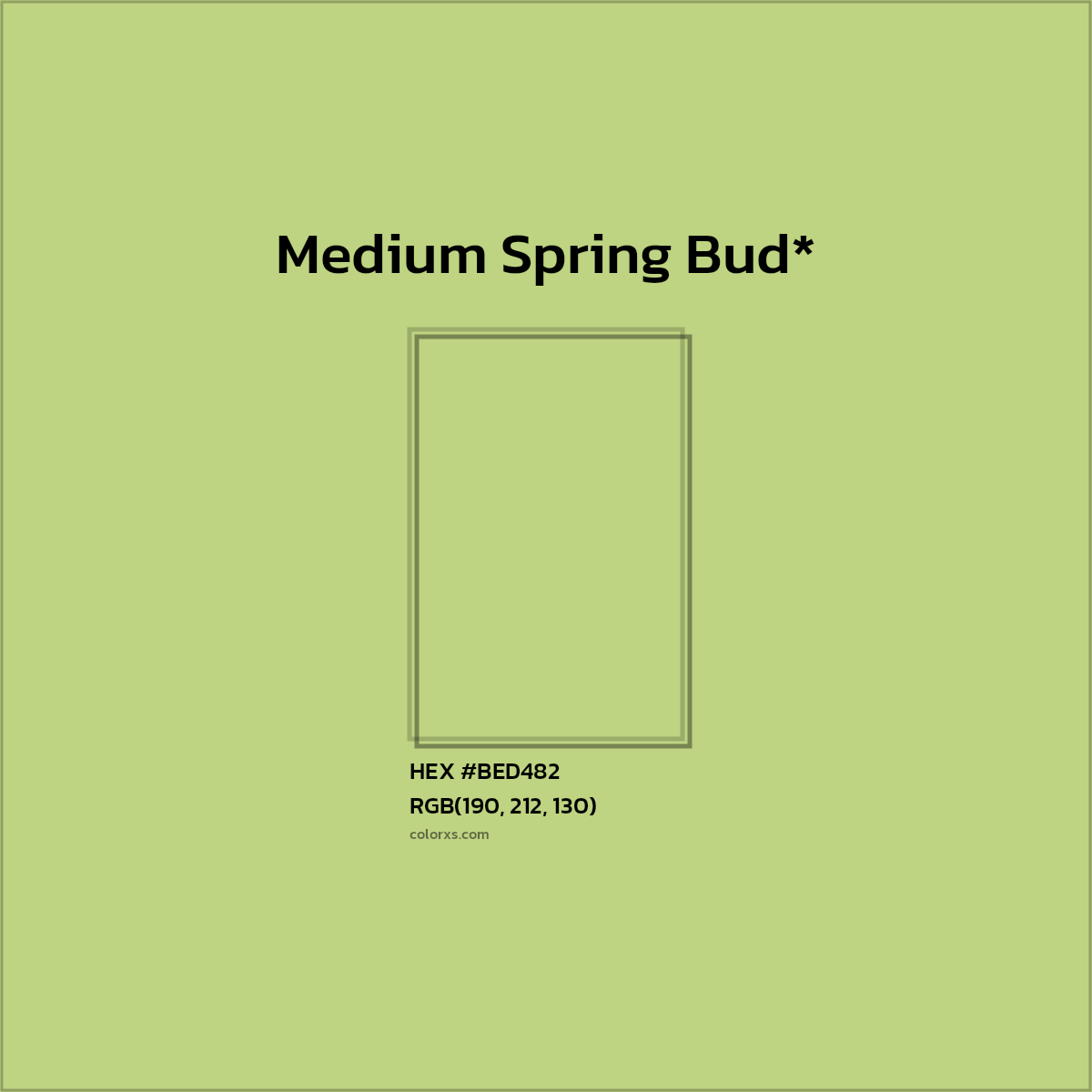 HEX #BED482 Color Name, Color Code, Palettes, Similar Paints, Images