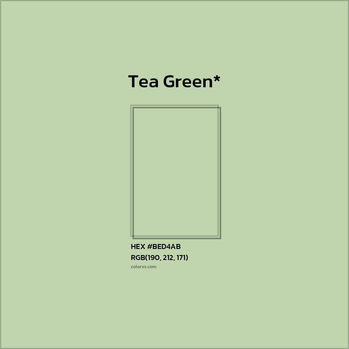 HEX #BED4AB Color Name, Color Code, Palettes, Similar Paints, Images