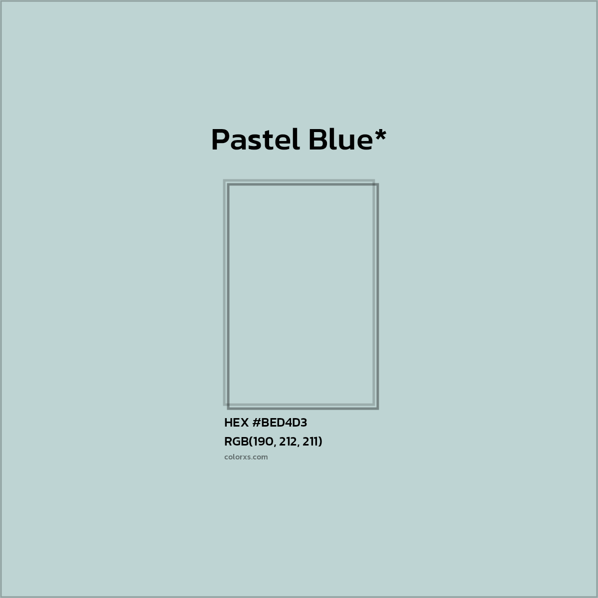 HEX #BED4D3 Color Name, Color Code, Palettes, Similar Paints, Images