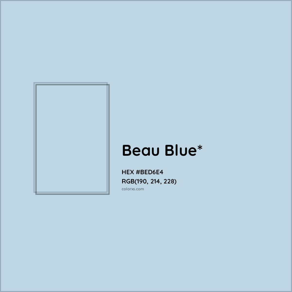 HEX #BED6E4 Color Name, Color Code, Palettes, Similar Paints, Images