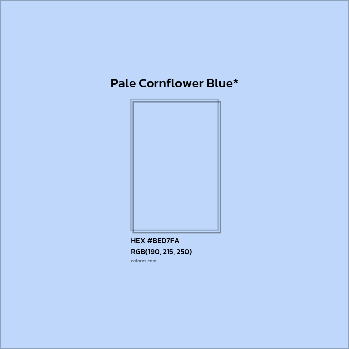 HEX #BED7FA Color Name, Color Code, Palettes, Similar Paints, Images