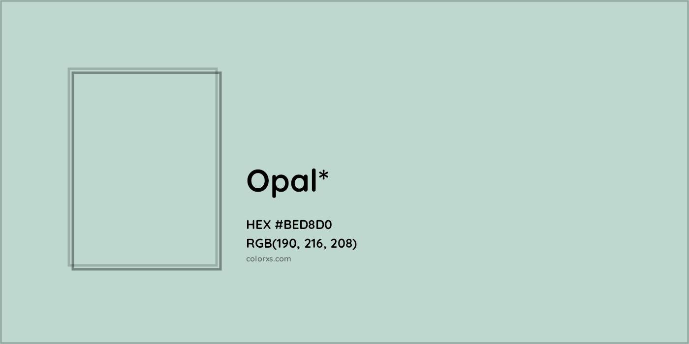 HEX #BED8D0 Color Name, Color Code, Palettes, Similar Paints, Images