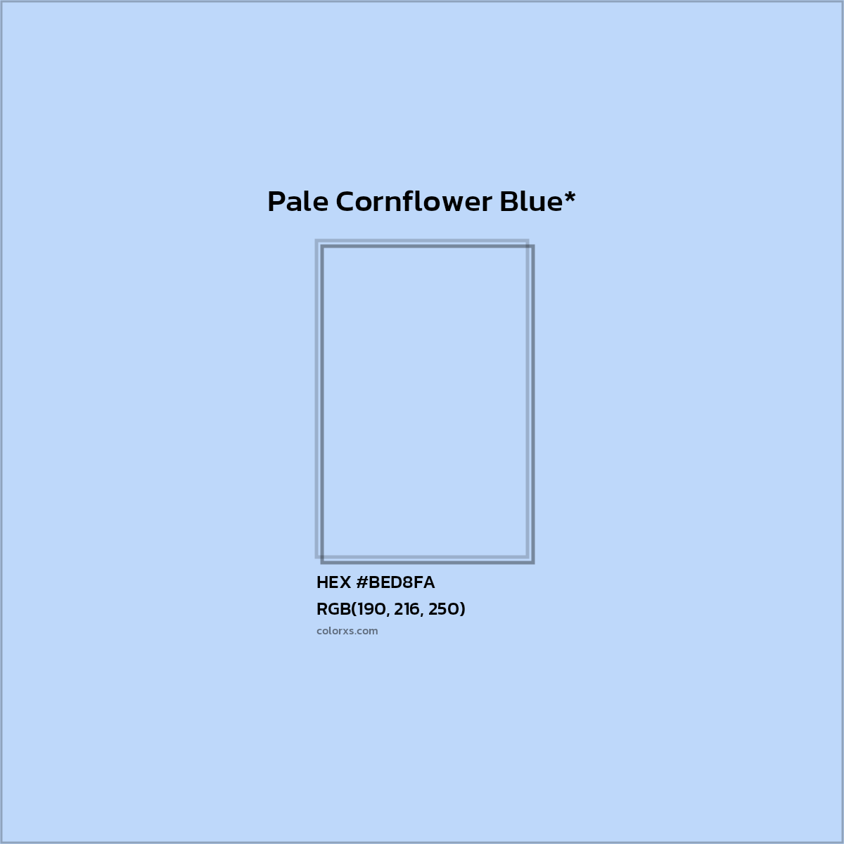 HEX #BED8FA Color Name, Color Code, Palettes, Similar Paints, Images