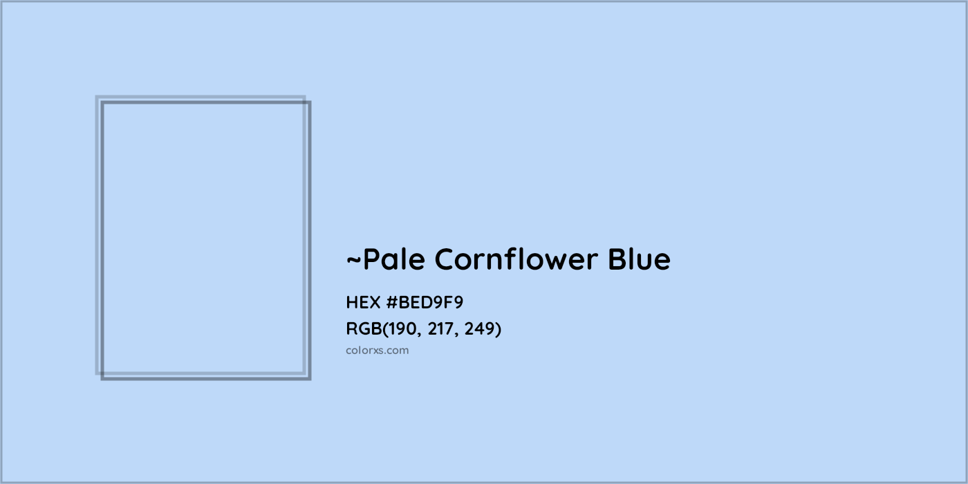 HEX #BED9F9 Color Name, Color Code, Palettes, Similar Paints, Images
