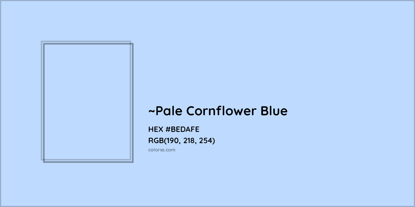 HEX #BEDAFE Color Name, Color Code, Palettes, Similar Paints, Images